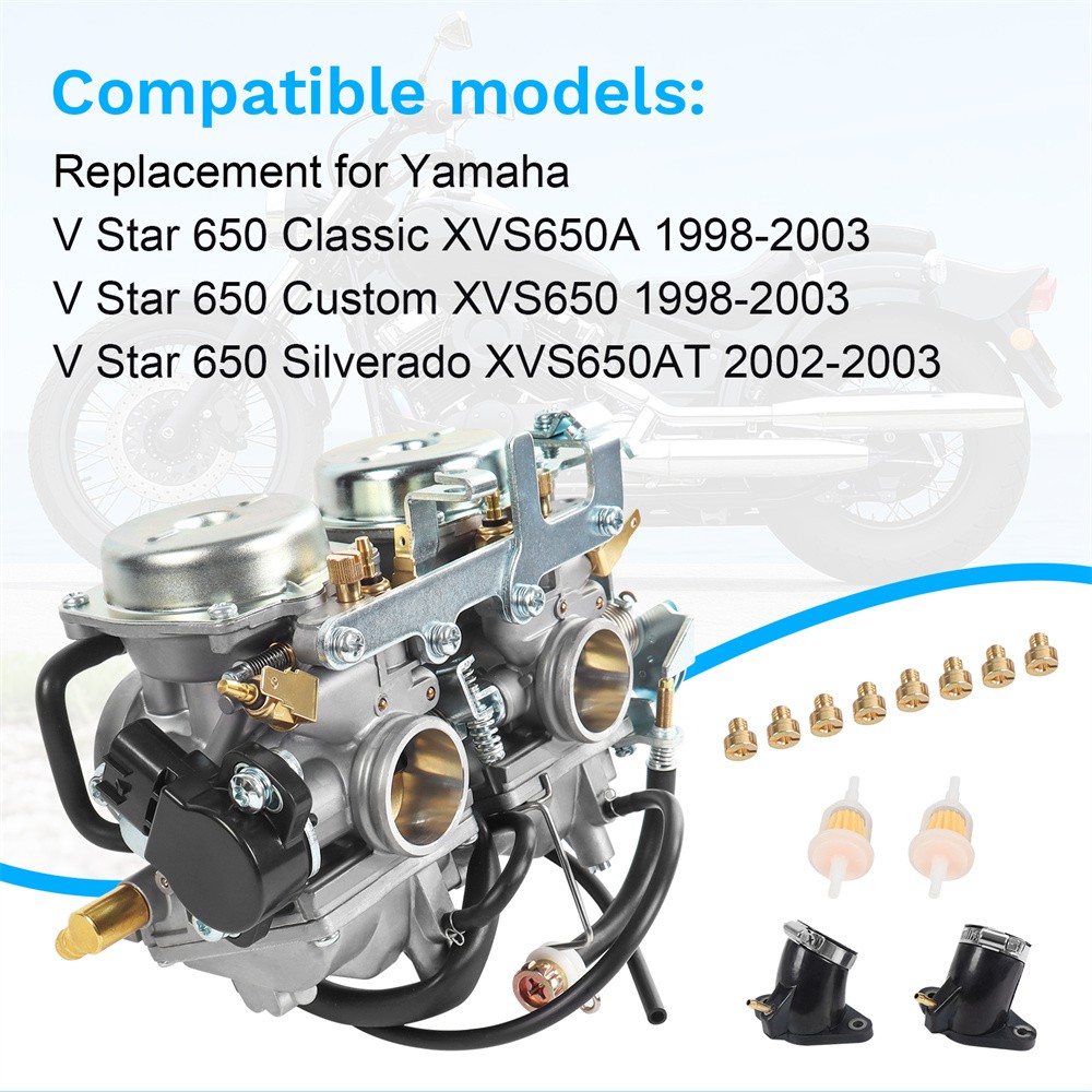 Carburetor Fit Yamaha V-Star 650 Classic Custom Silverado XVS650 5BN-14900-01-00