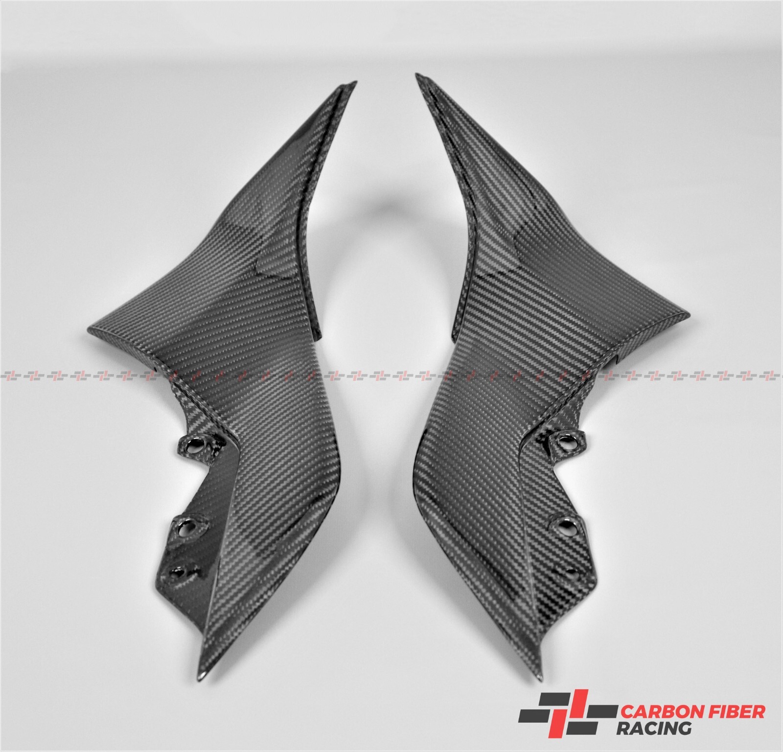 2007-2012 Kawasaki Z750 Upper Side Panels – 100% Carbon Fiber