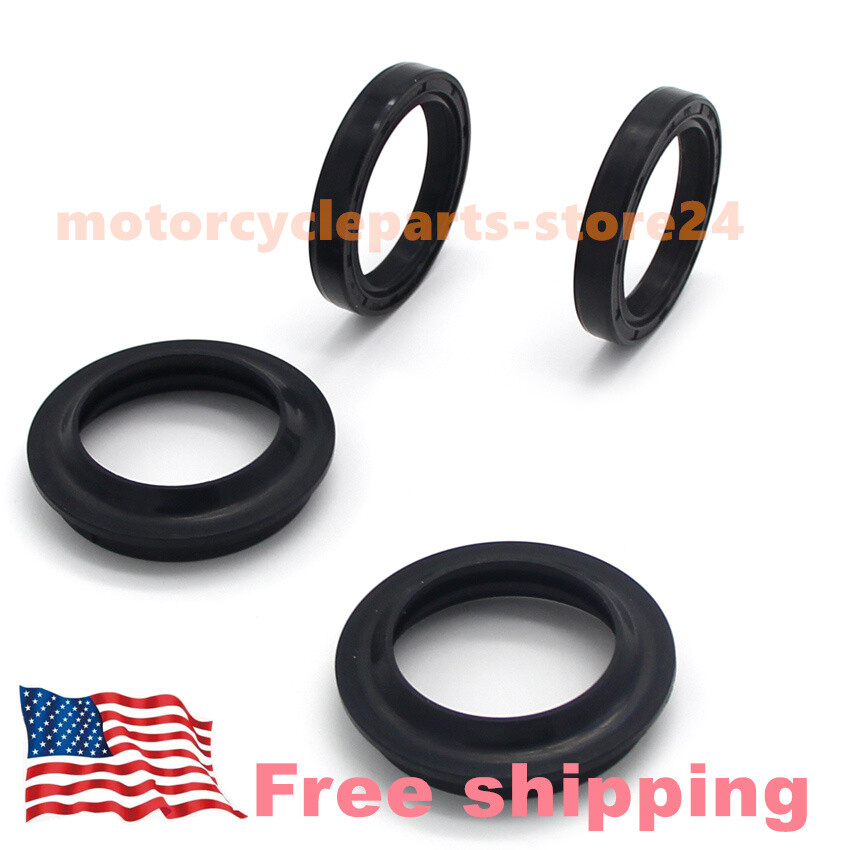 Front Fork Oil Seal Dust Wiper Boot Kit For Kawasaki GPX500R ZX500 88-90 38X50X8