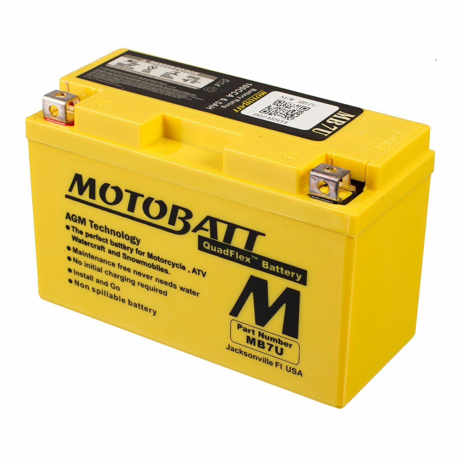 MB7U MOTOBATT QUADFLEX 12V BATTERY *8