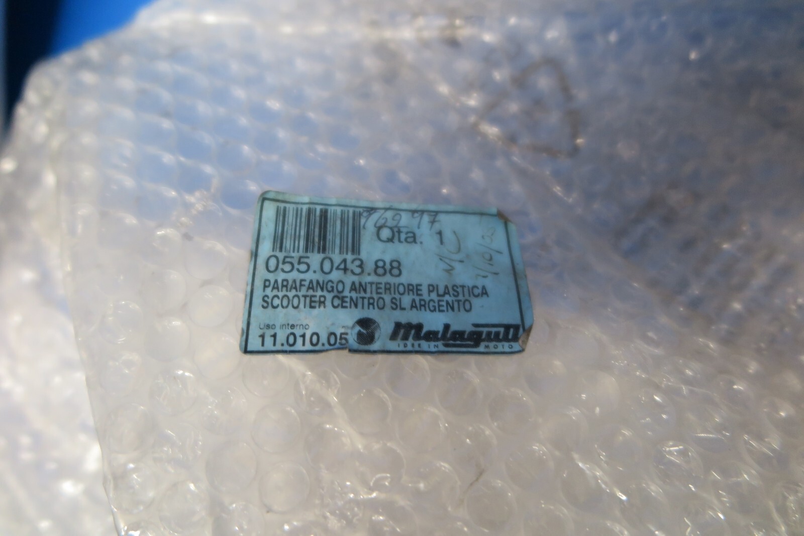 Malaguti Centro Front mud guard in silver genuine NOS 055.043.88