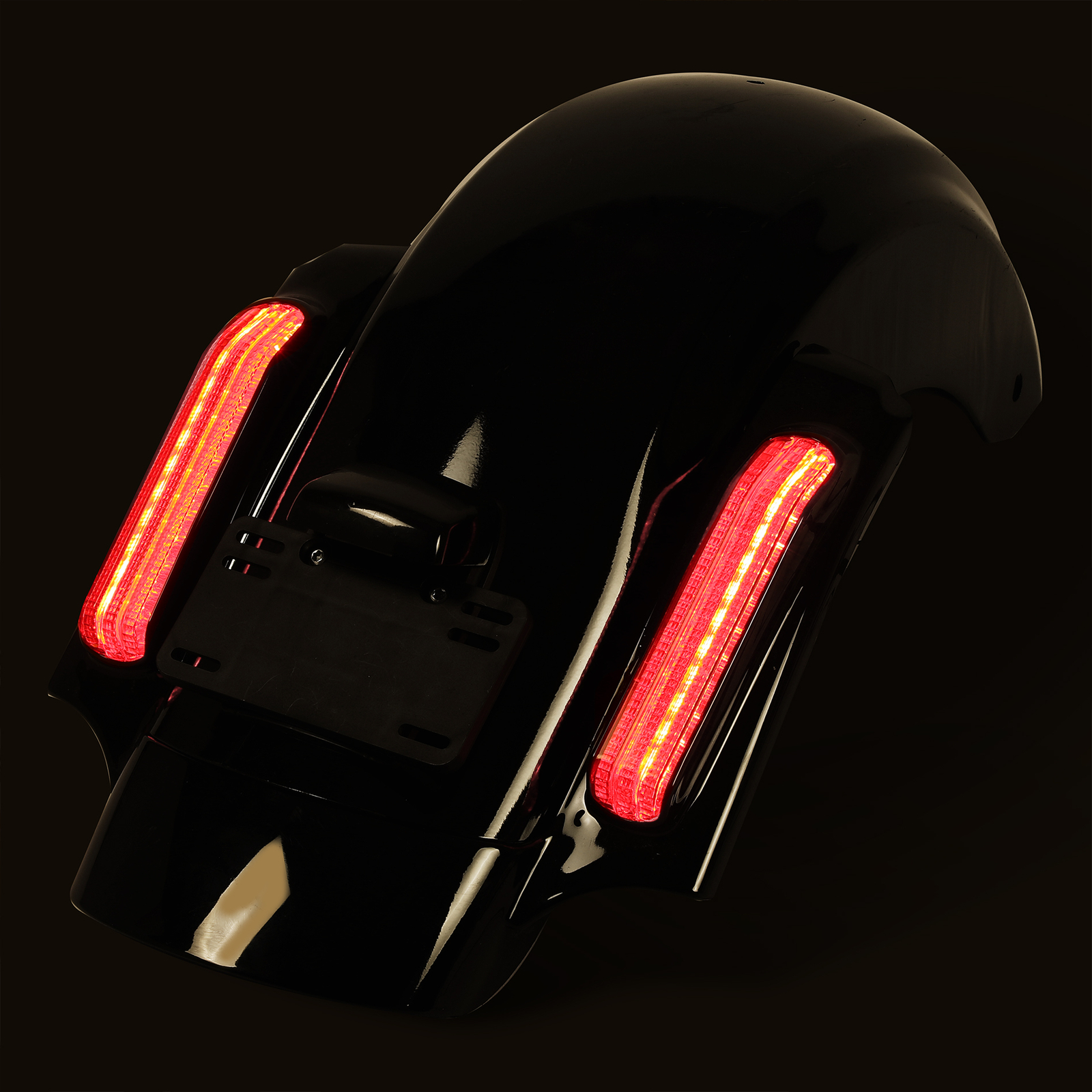 For 09-24 Harley Touring Road CVO Style LED Rear Fender System Hard Saddlebags