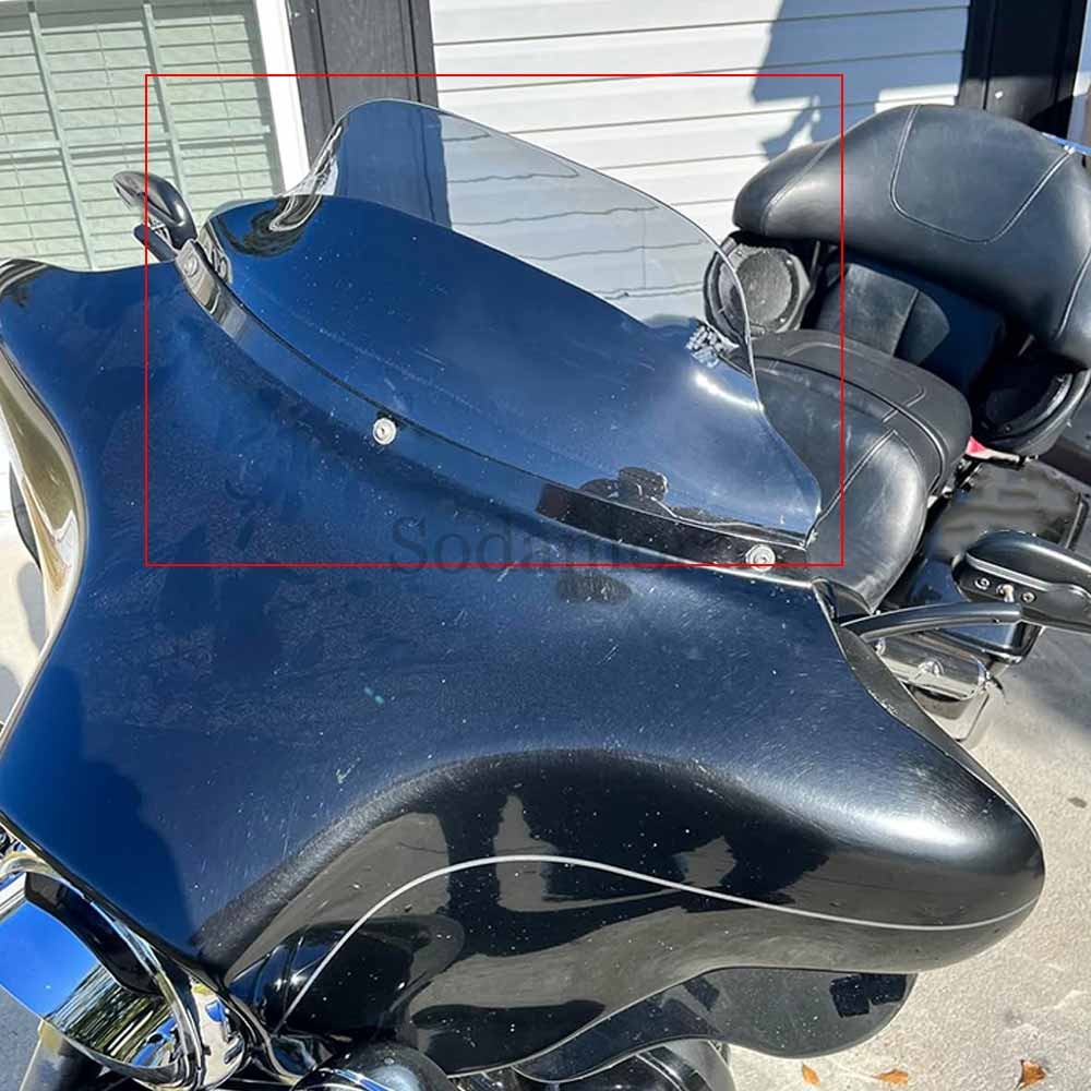 For Harley Touring Electra Glide 1996-2013 8″ Smoke Wave Windshield Windscreen