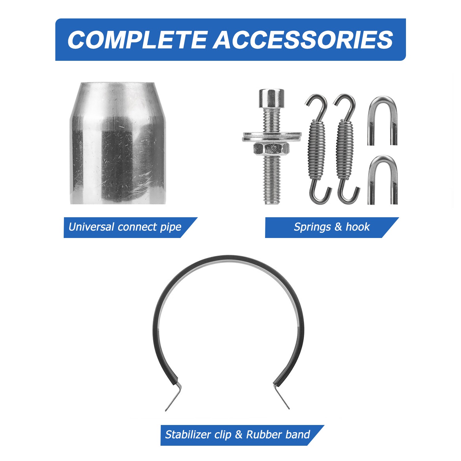 Slip On Exhaust Muffler Pipe Tail Tips For 38-51mm 2″ Universal Motorcycle ATV