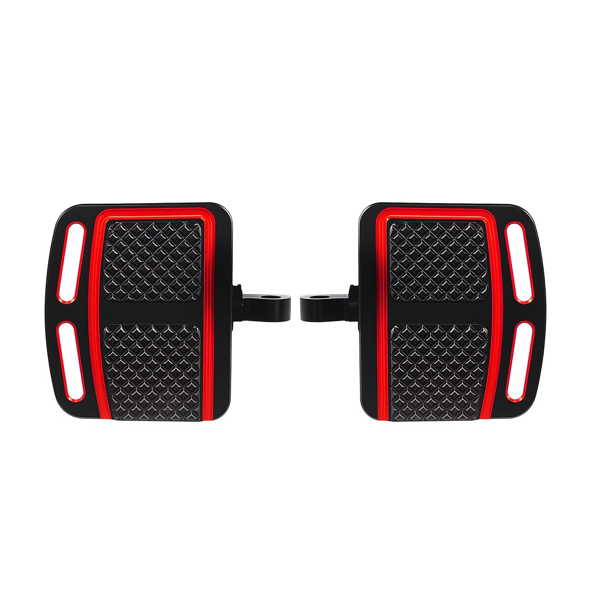 9X Diamond Cut Red Floorboards Shifter Pedal Kits For Harley 1996-2023 Touring