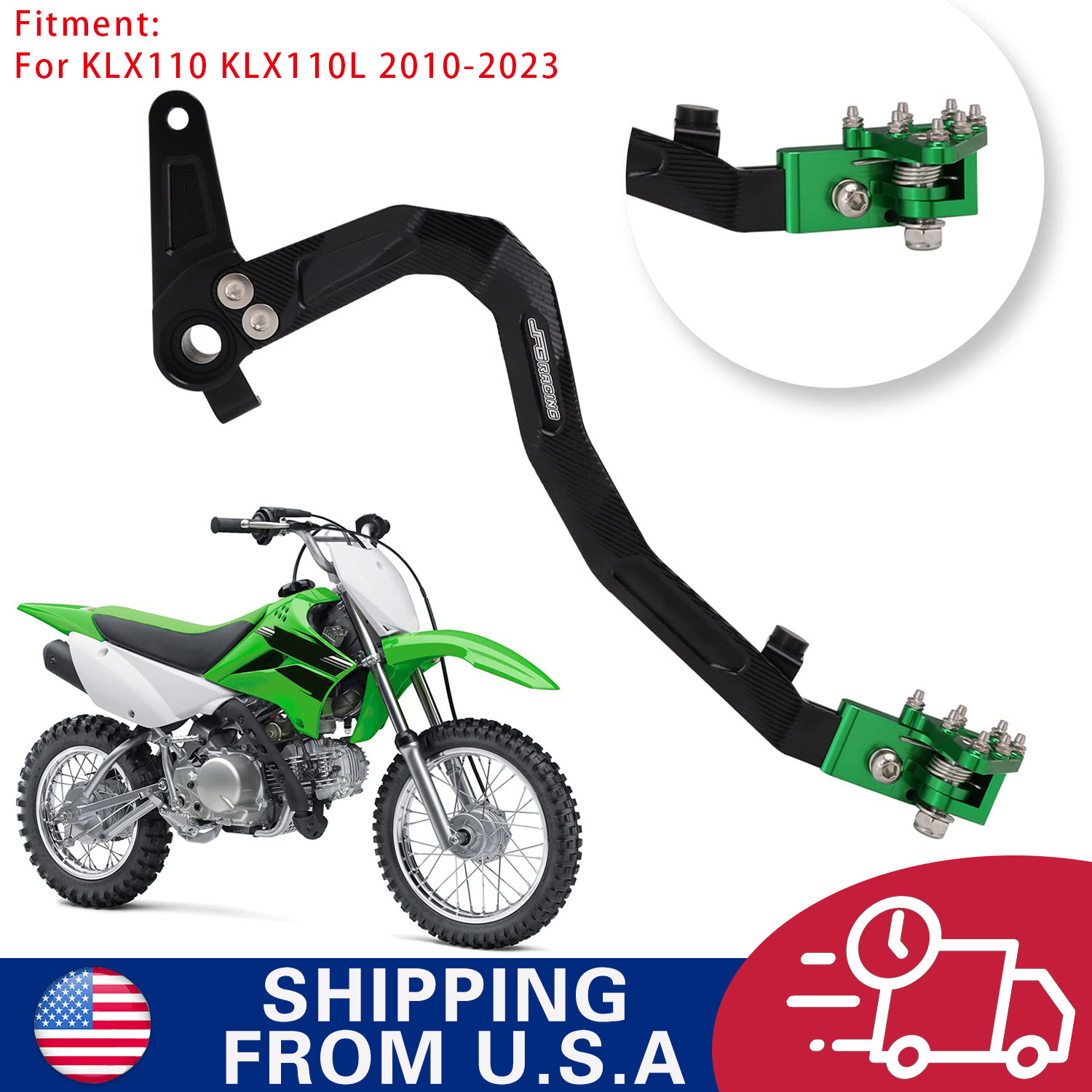 KLX110 Brake Pedal KLX 110 Rear Brake Pedal CNC For KLX110 KLX110L 2010-2023