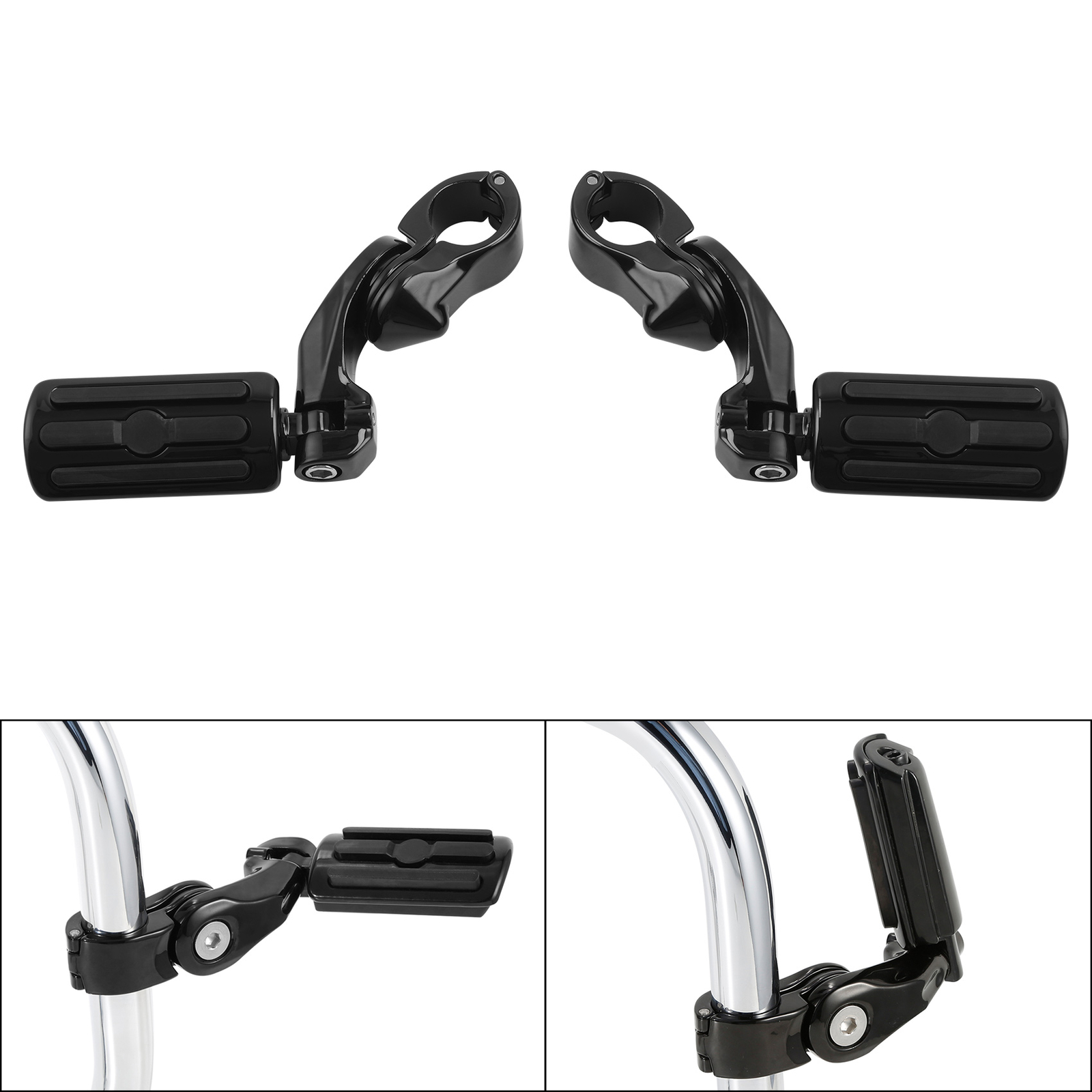 1.25″ 1 1/4″ Highway Foot Pegs Fit For Harley Touring Road King Street Glide US