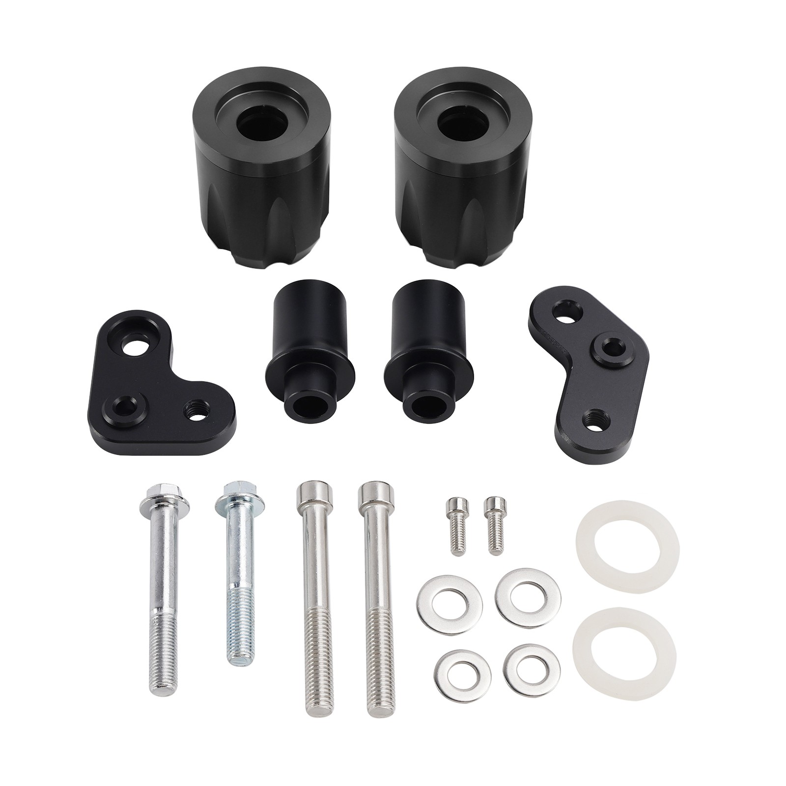 Cnc Anti-Crash Frame Sliders Protector Black For Kawasaki Zx-6R Zx 6R 2024-25 US