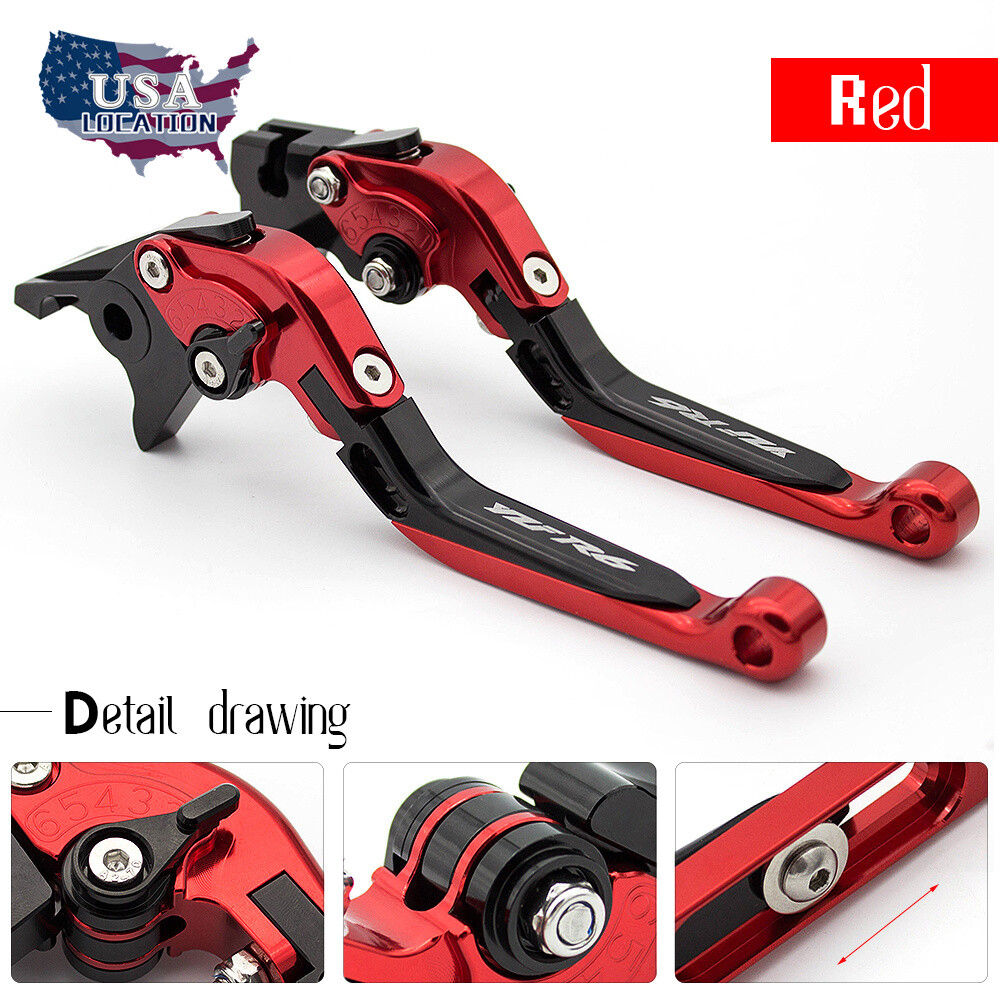 For Yamaha R6S CANADA VERSION 2007-2009 Red Folding Extend Brake Clutch Levers