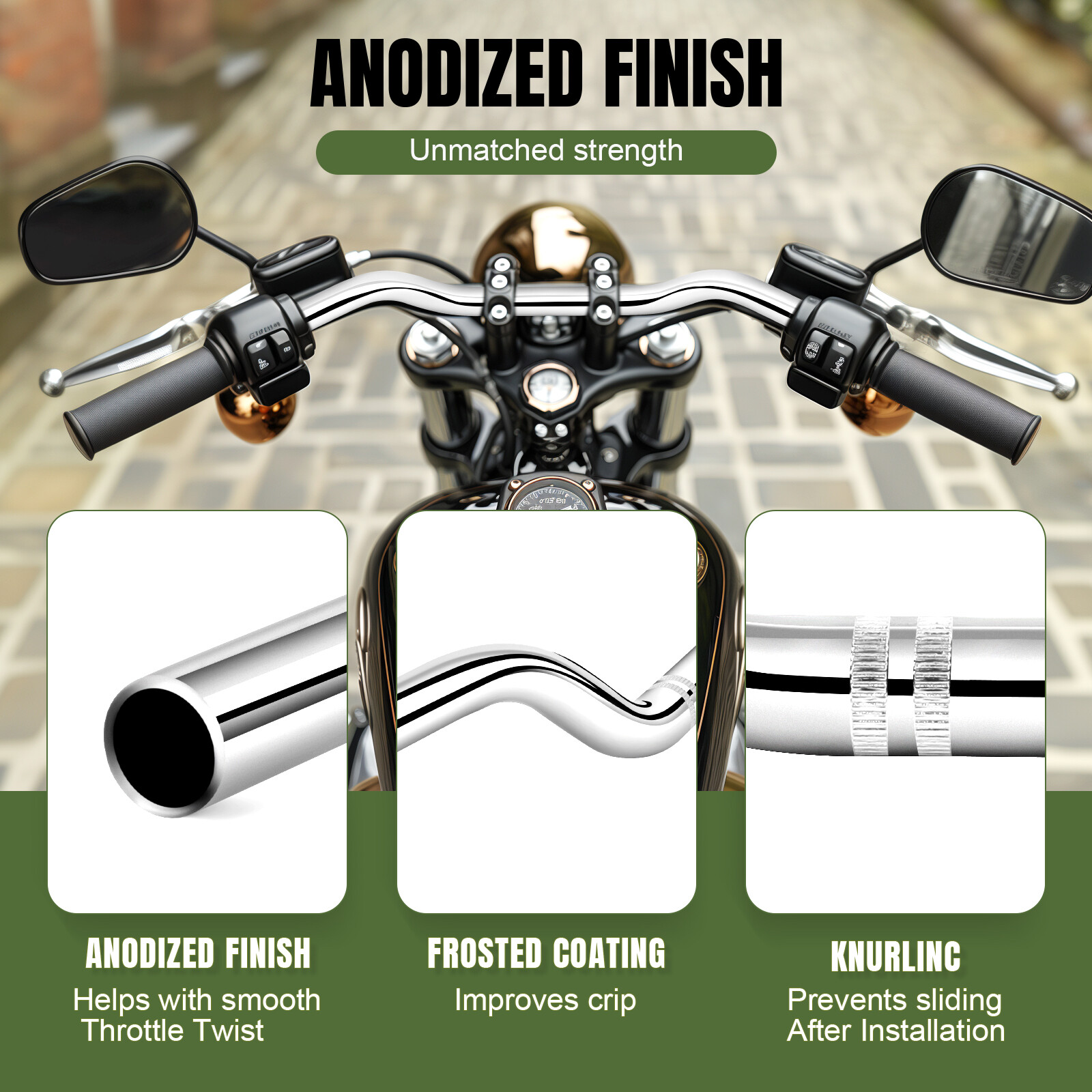 Motorcycle 1″25mm For Harley Softail Springer Chrome Tracker Handlebar Drag Bars