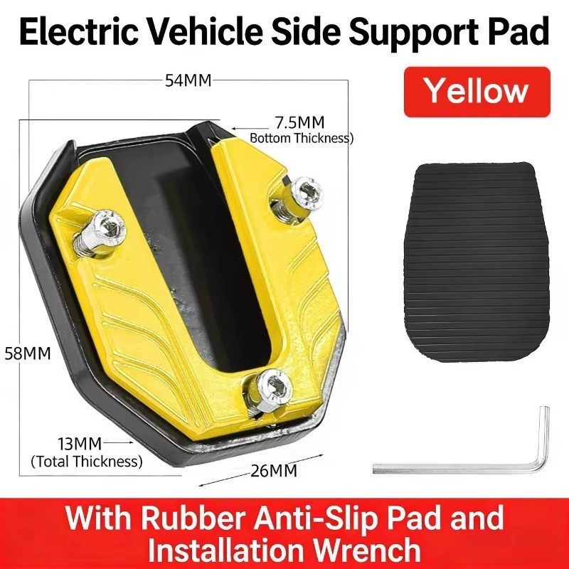 Universal Motorcycle Kickstand Extender Foot Side Stand Extension Support Pad