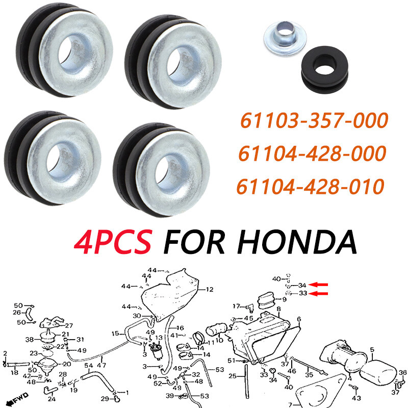 4 Fender Mount Rubber Grommets For Honda CR250M CR125M CR125 XL250 61103-357-000