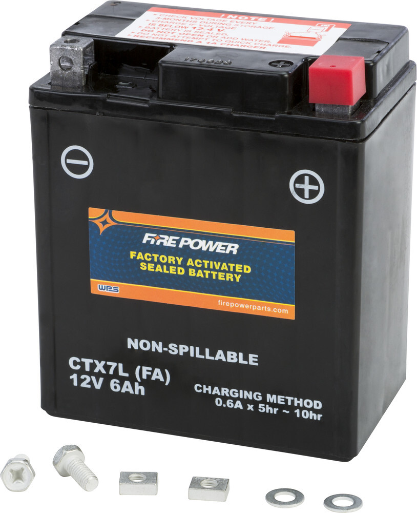 FIRE POWER CTX7L-BS AGM Battery for 2021-2026 KAWASAKI KLX140RF Dirt Bike
