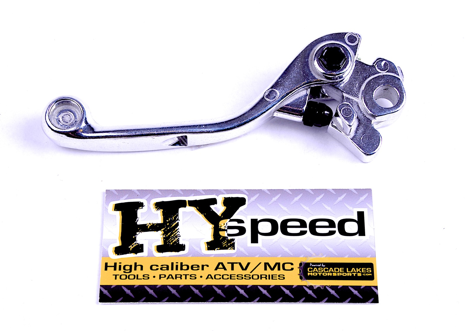 HYspeed Brake Lever Polished Silver Aluminum Kawasaki Suzuki Yamaha See Fitment