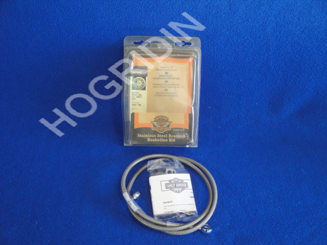 Harley stainless steel braided disc brake hose line softail fxstb 45264-98b