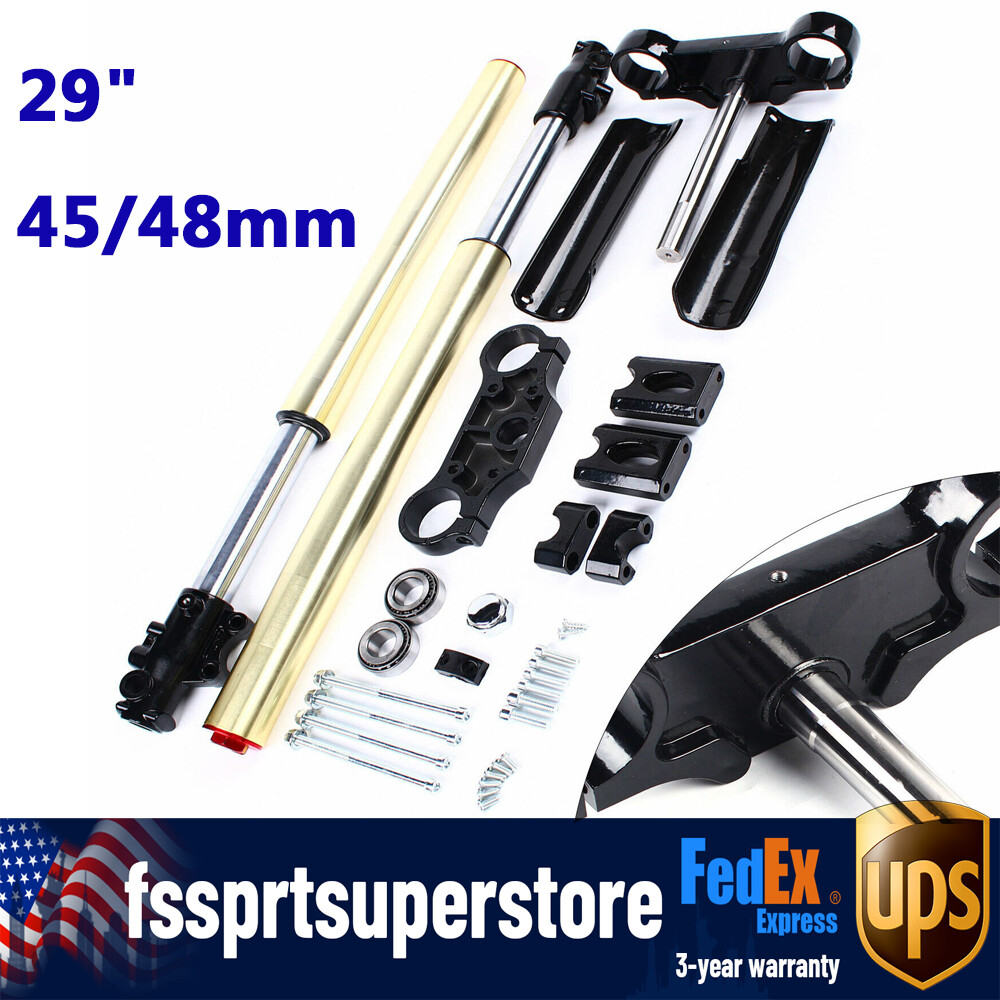 29″ 45/48mm Front Forks Shock Triple Tree Clamp For Dirt Pit Bike 110cc 125cc