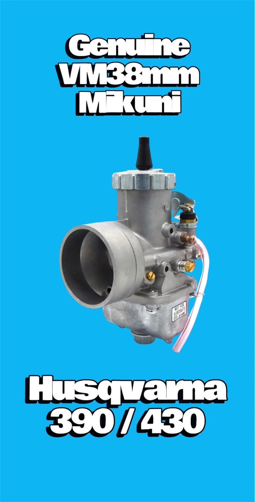Husqvarna CR WR 390 430 Genuine Mikuni 38mm Jetted for the 390’s & 430’s New!