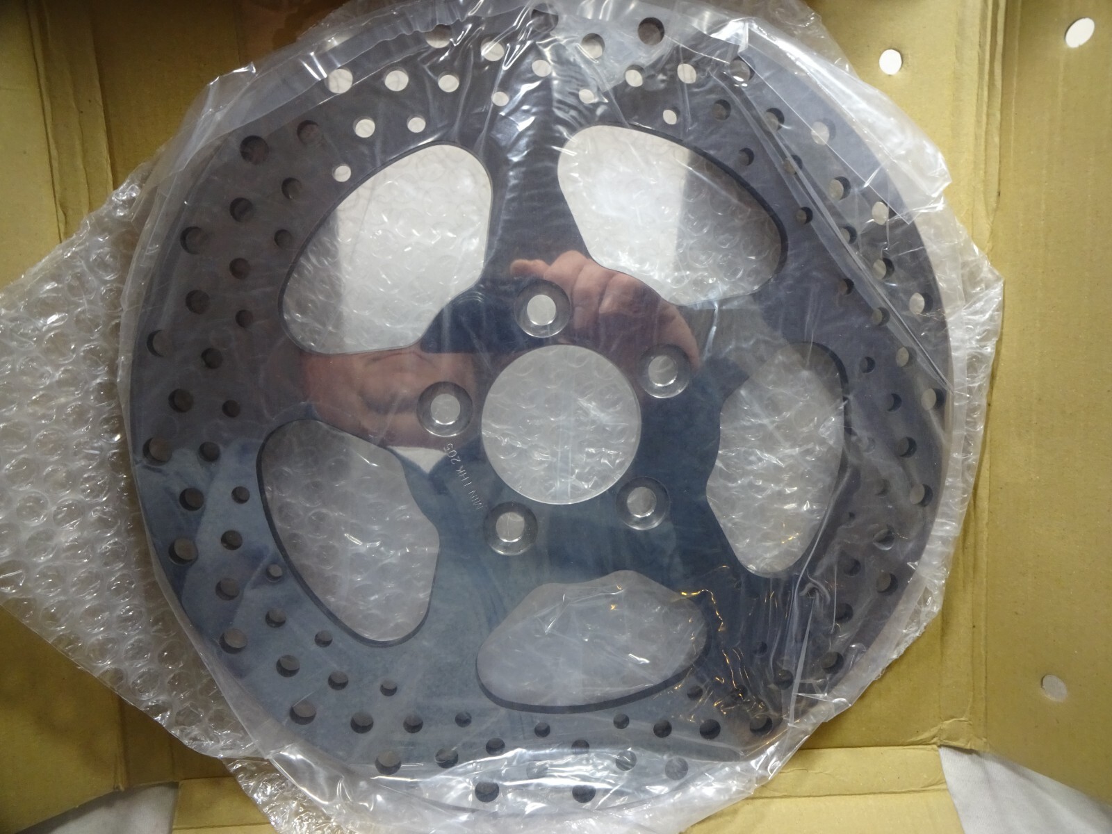 Drilled 5 Spoke 11.5″ Rear Brake Rotor Harley Twin Cam Bikers Choice 619974