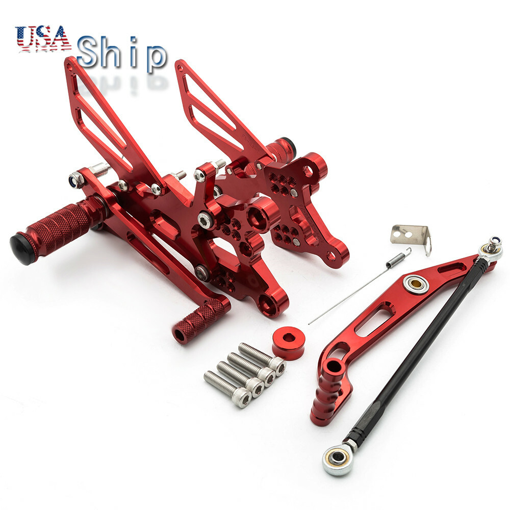 For Yamaha YZF R6 2006-2015 CNC Rearsets Footrests Foot Pegs 2007 2008 2009 2010