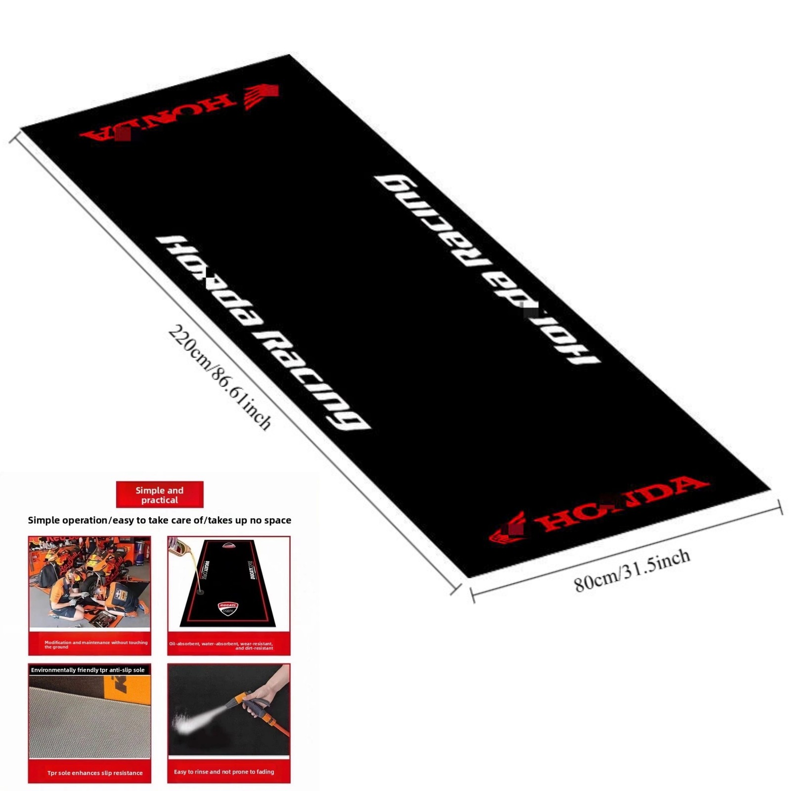 Motorcycle Carpet Garage Parking showroom Workshop Mat For Honda Racing rug