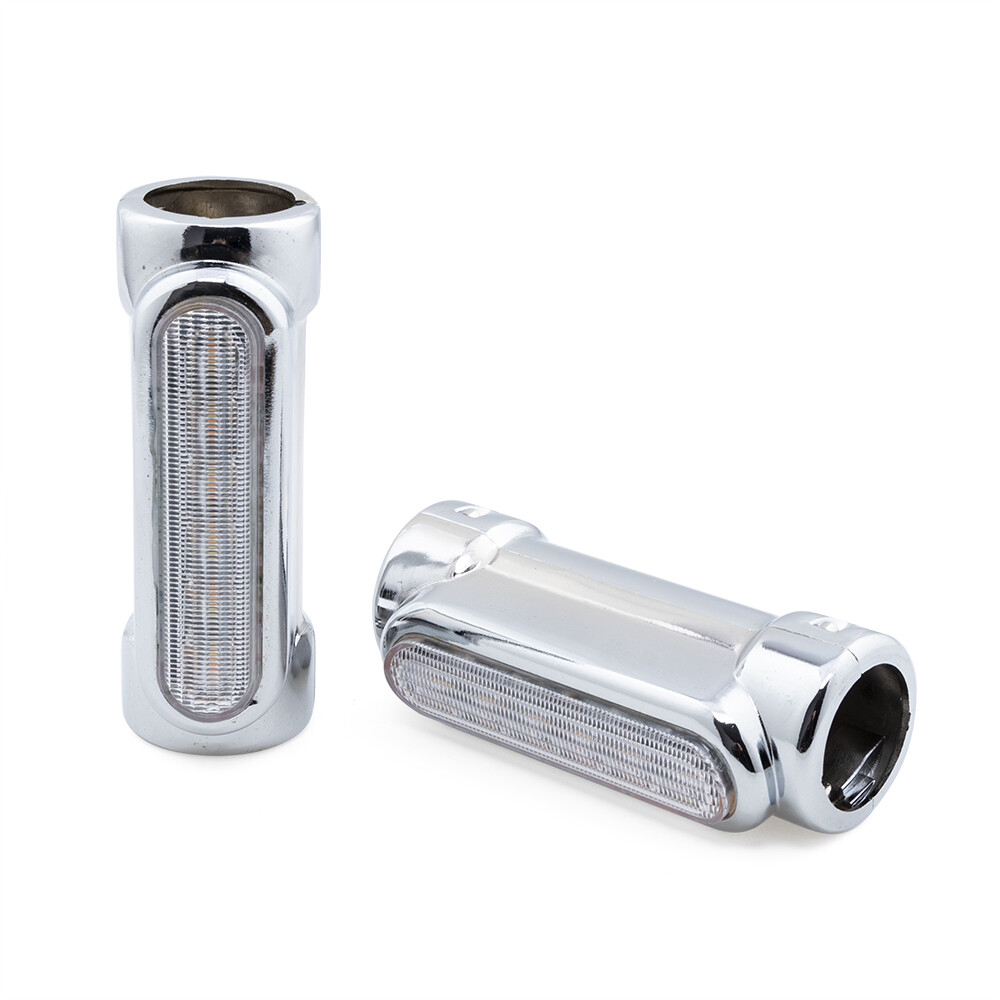1.25” 32mm Highway Engine Guard Crash Bar LED Turn Signal DRL Light For Harley