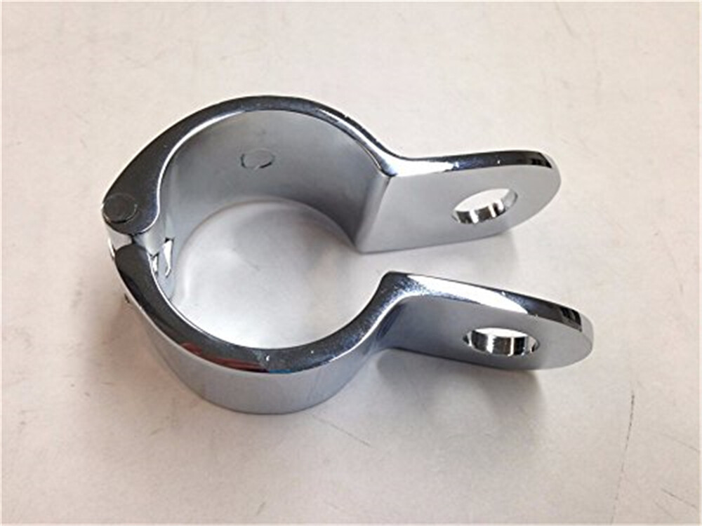 HTT Chromed 1.25″ 1 1/4″Crash Bar Mount Longhorn Footpeg Clamps Replacement