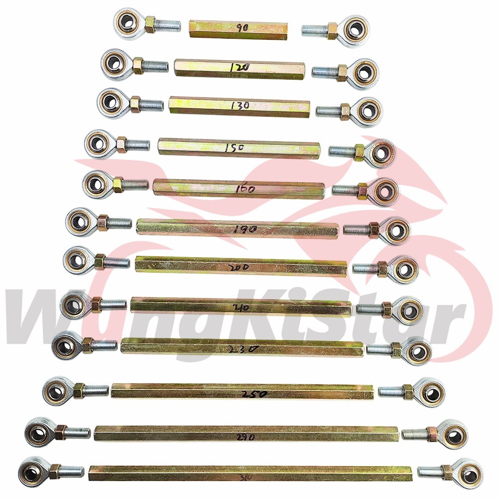 200mm/7.87″ Steering Linkag Inner Tie Bar Ball Joints M10 Left+Right Thread Kits
