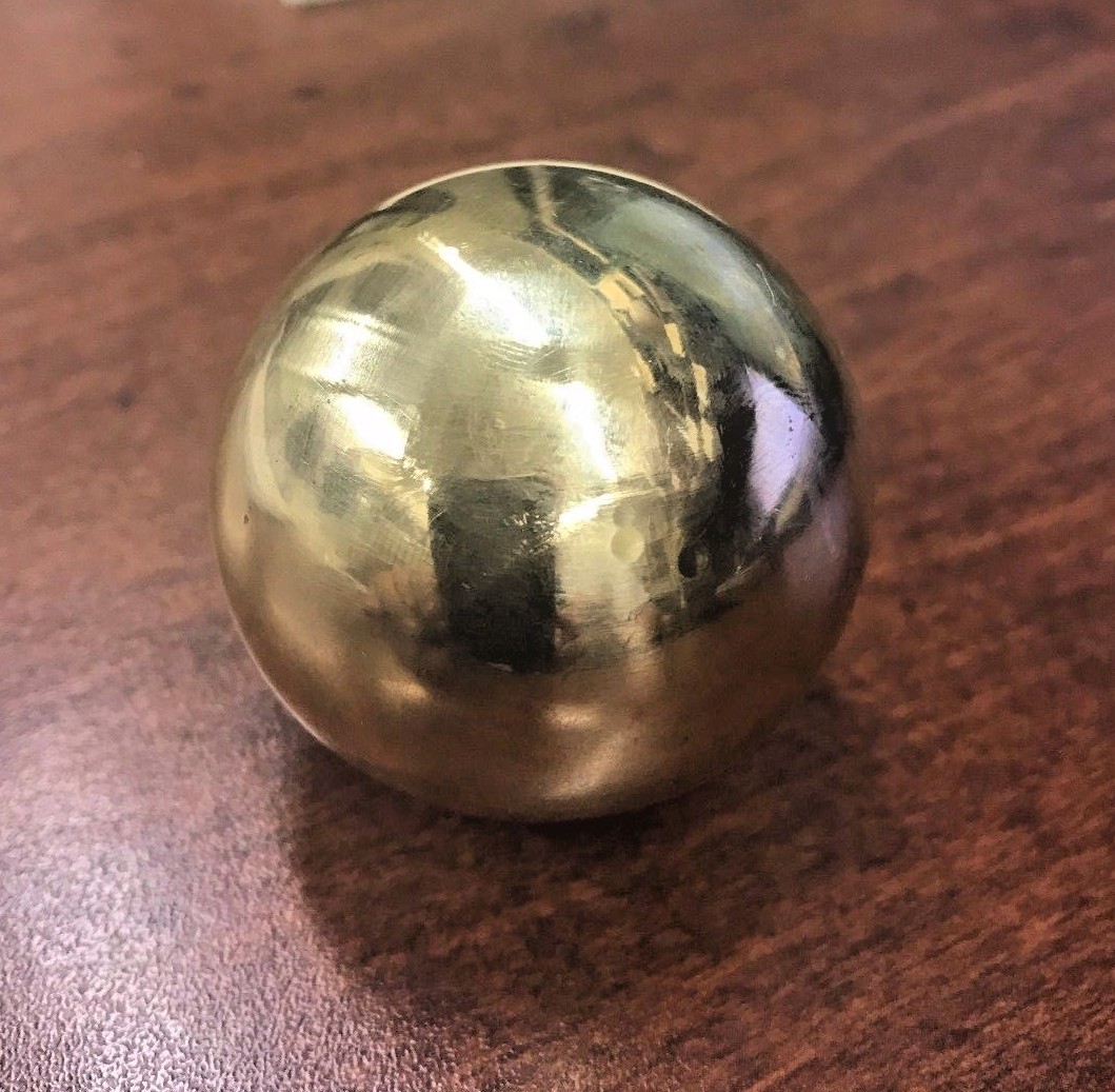 HARLEY custom chopper bobber HUGE SOLID BRASS jockey shift knob 3/8″-24 old rat