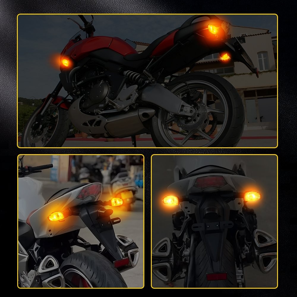 2X Turn Signal Indicator Blinker Amber Lights For 2006-2007 Kawasaki NINJA 250R
