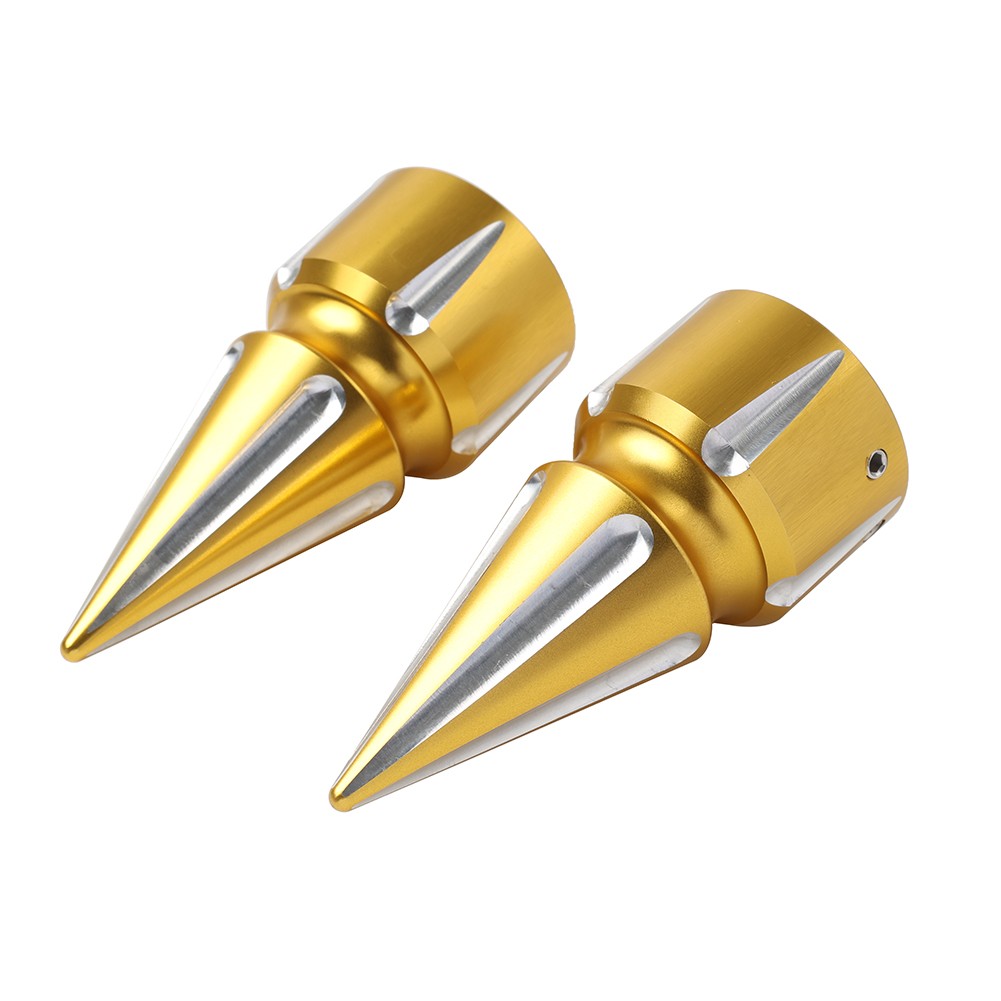 Front Axle Cap Nut Cover 3.6″ Inch Golden For Harley Softail 07+ Dyna 08+ Street