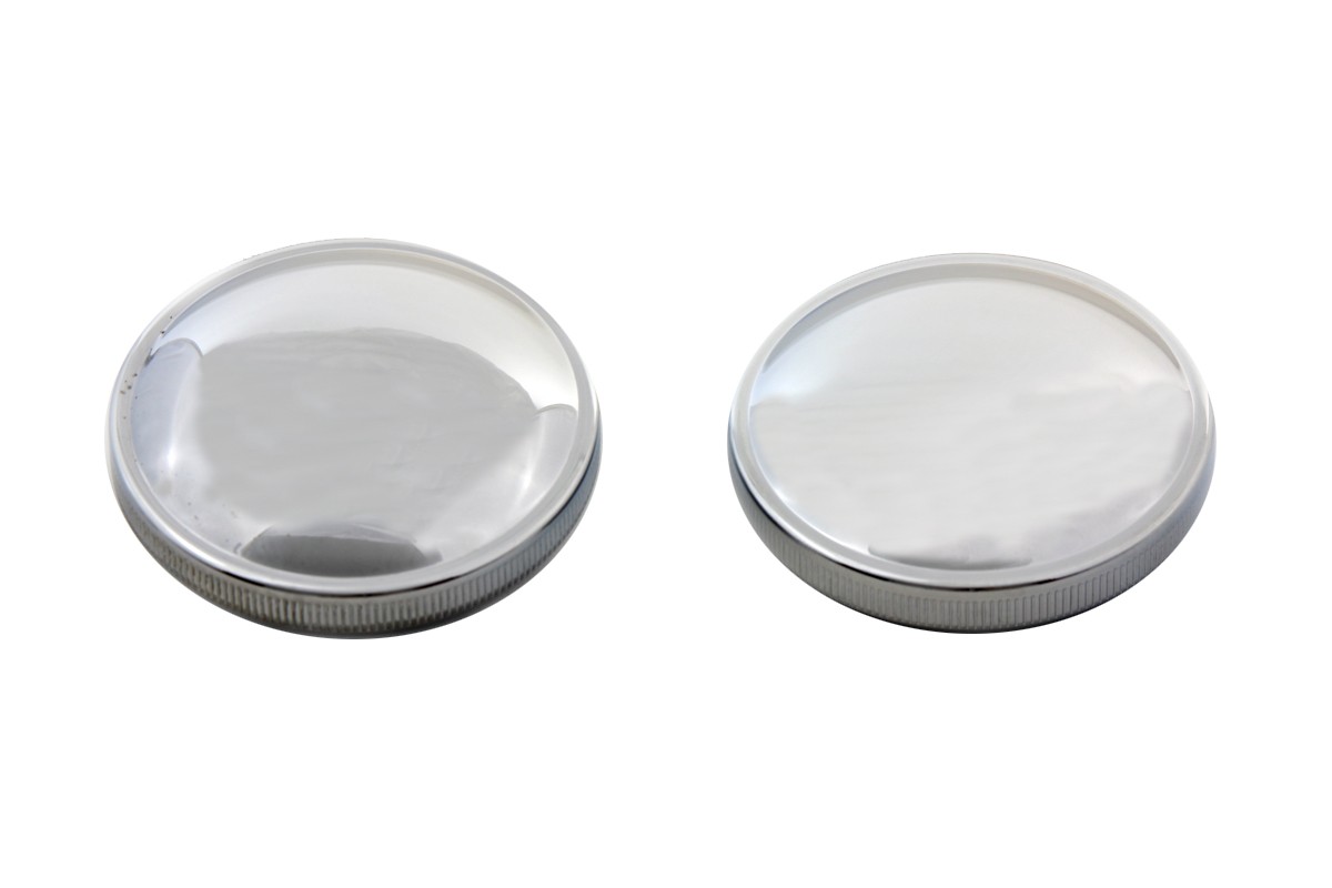 Stock Style Gas Cap Set Vented and Non-Vented Chrome fits Harley Davidson