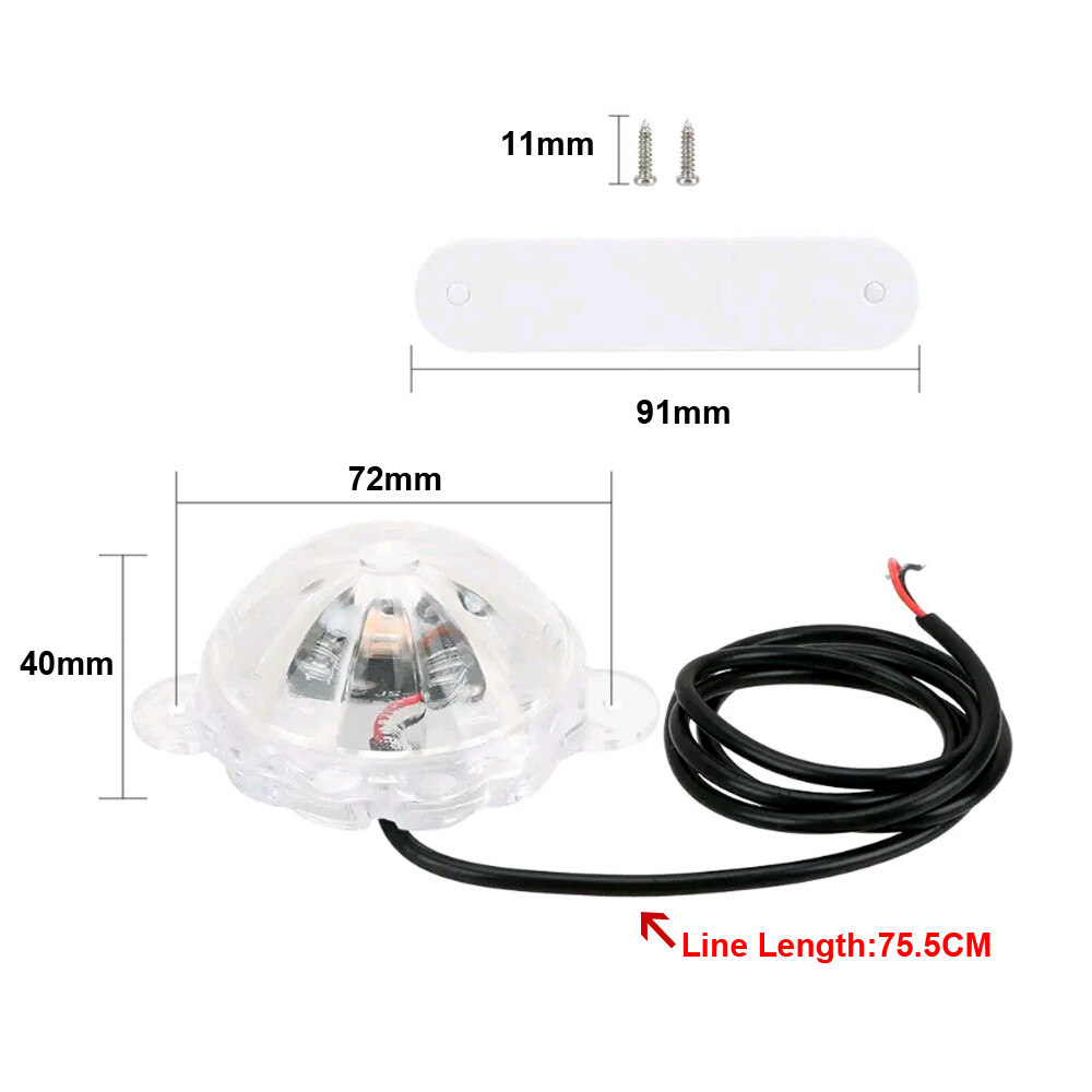 Universal Motorcycle Parts RGB Led Flash Strobe Light Atmosphere Lamp Multicolor