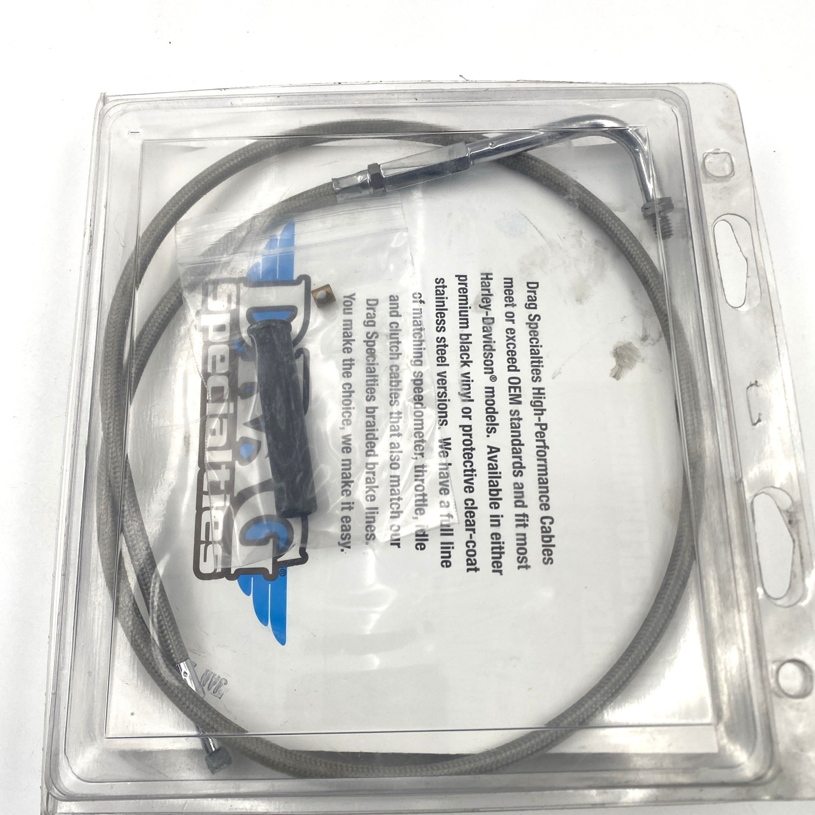 Drag Specialties – 5330300B – Braided Throttle Cable, 33in. 71-80 Harley FX FL