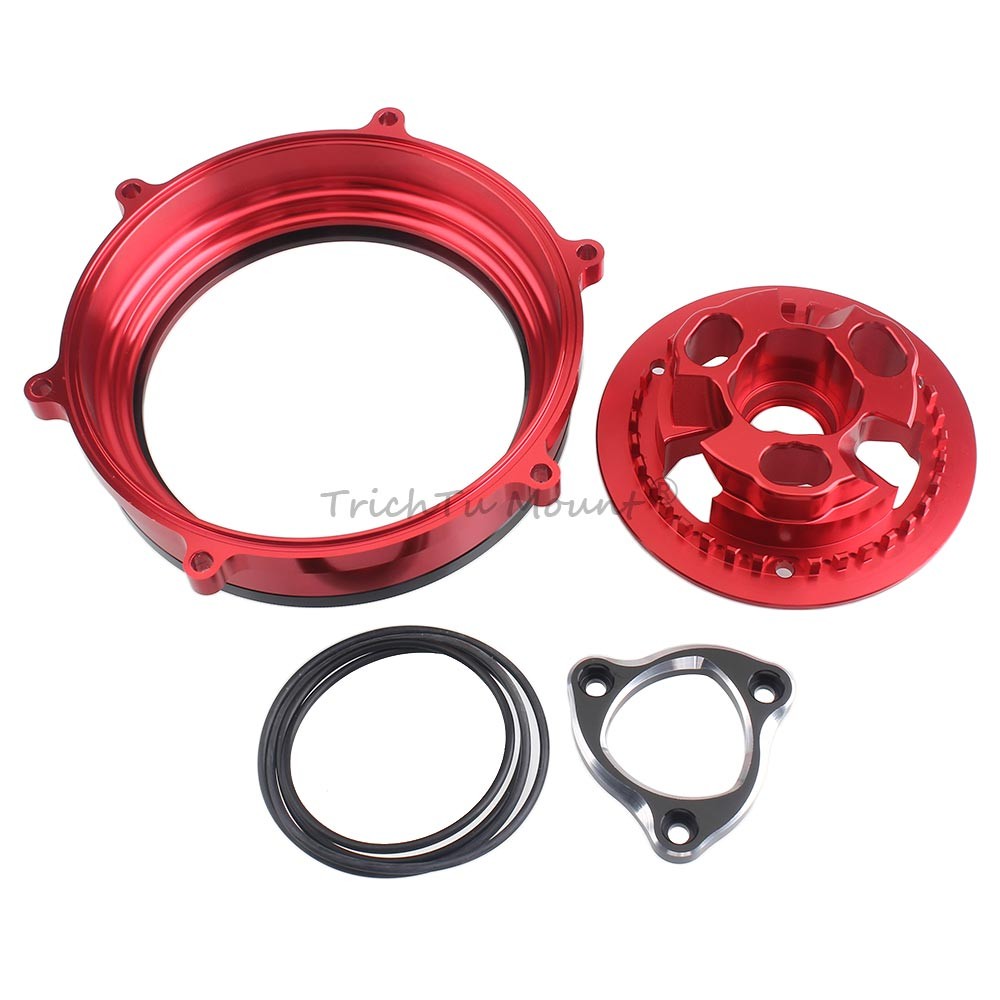 Clear Clutch Cover & Spring Retainer For Ducati Panigale V2 959 1199 1299 1199S
