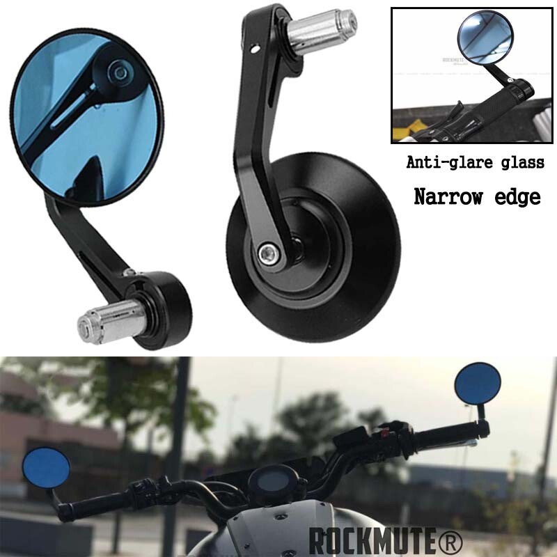 Cafe Racer Bar End Mirrors For SPEED TWIN 900 1200 Vintage Convex Black 1 Pair