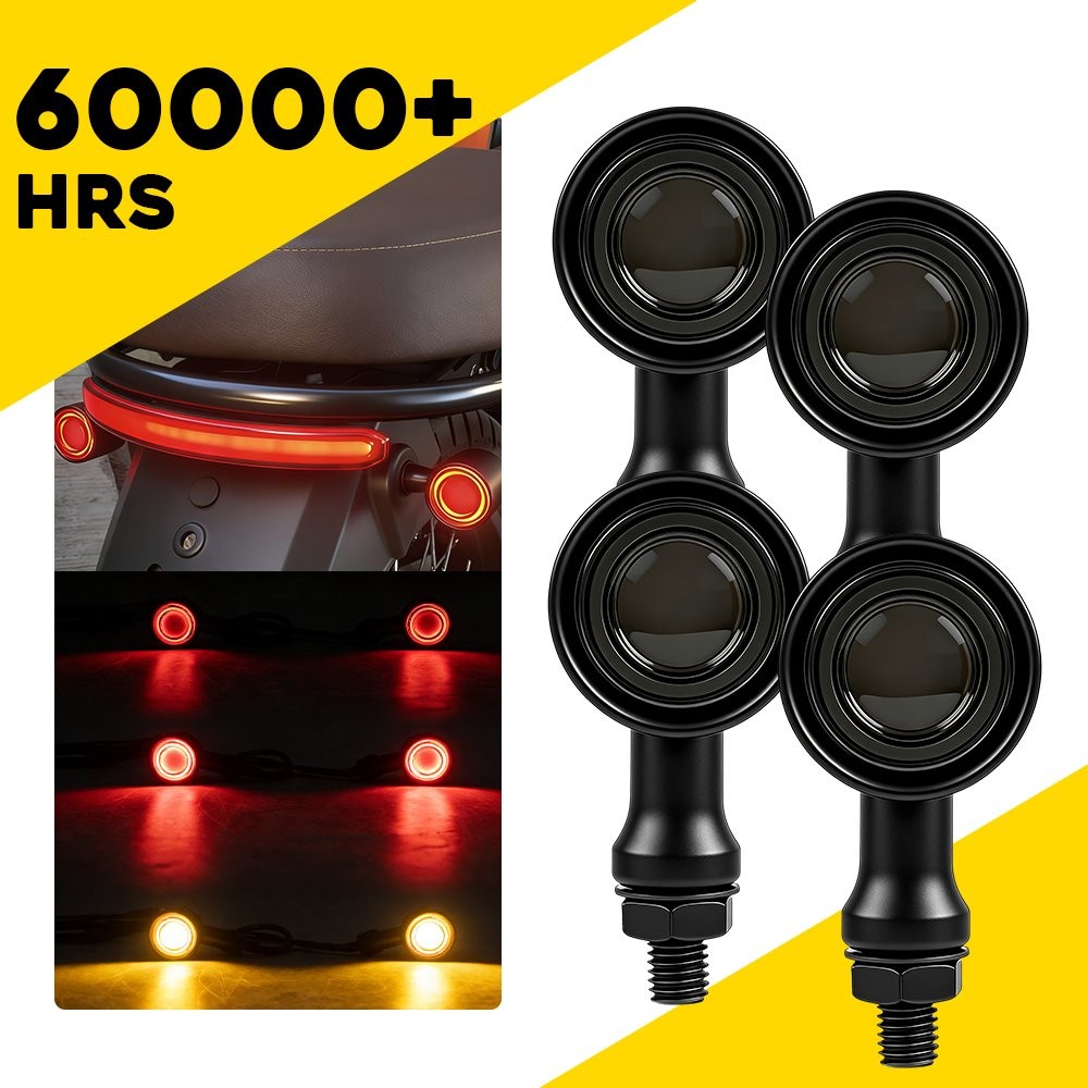 Motorcycle Turn Signal Blinker Lights Lamp With 10mm bolts For Harley Sportster