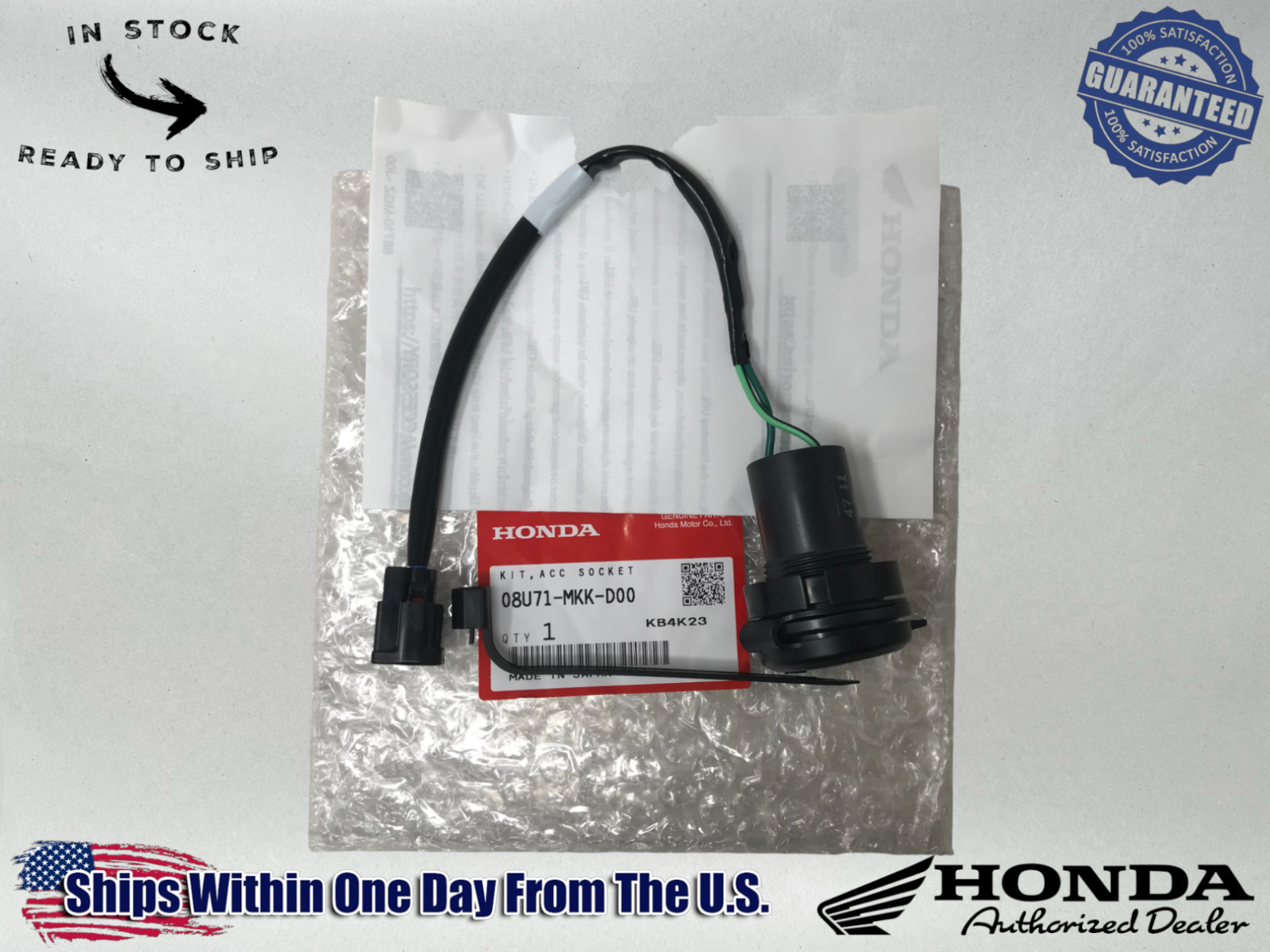 Honda OEM 12V Accessory Socket 18-19 CRF1000L Africa Twin #C127* 08U71-MKK-D00
