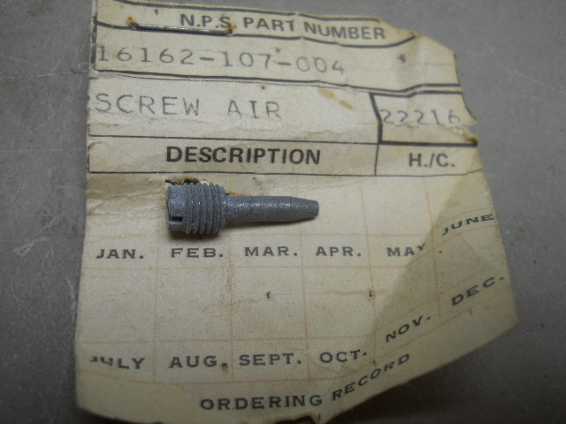 Honda NOS CM91, CT70, CT90, CB100, Air Screw, # 16162-107-004. Bin N-a.