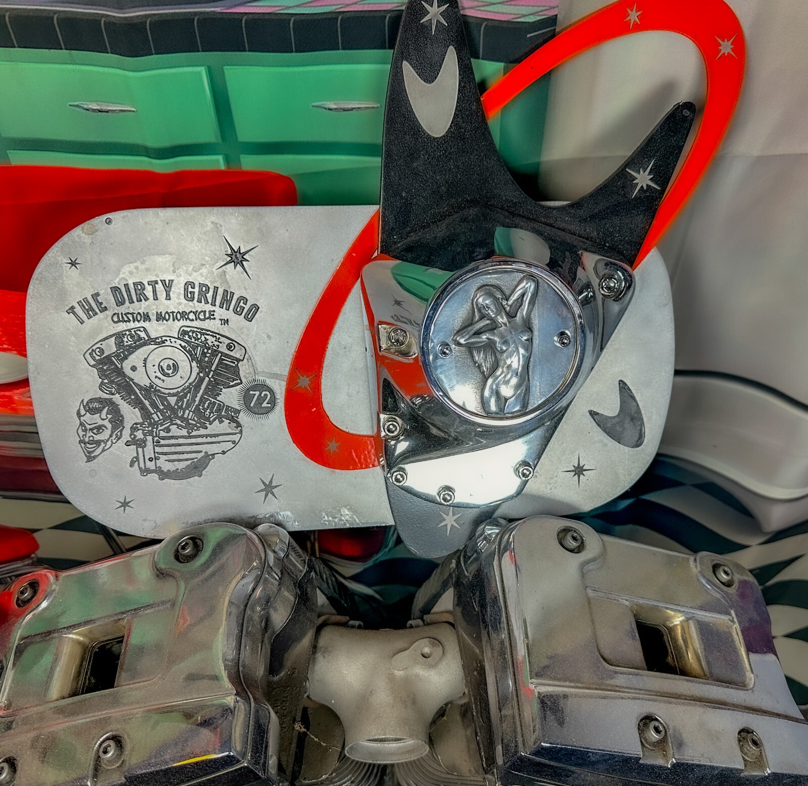 Hotty Naughty 2 Hole Pinup Aluminum Points Cover for Harley Evolution Shovelhead