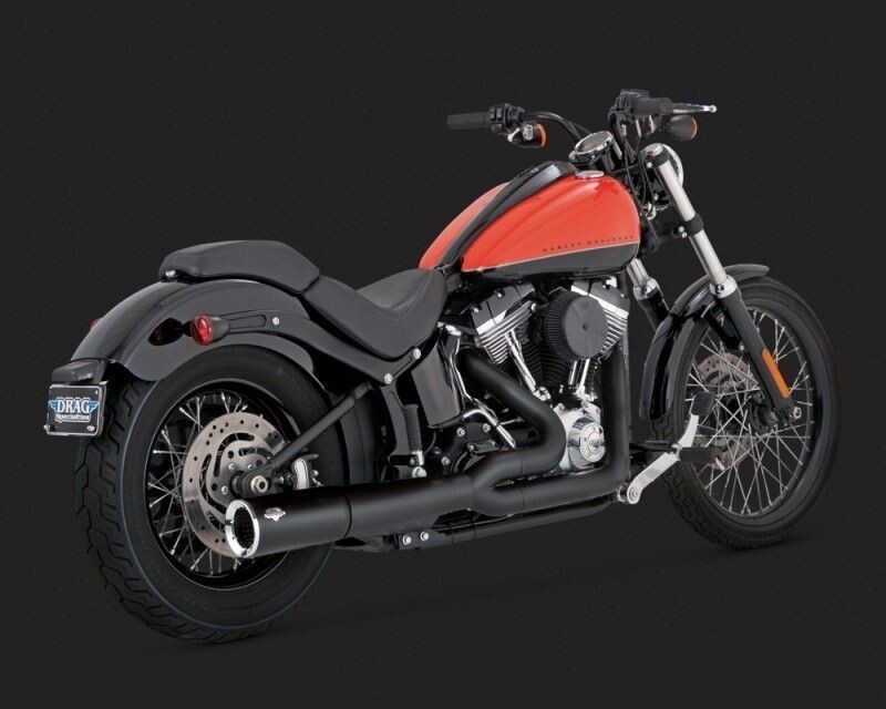 Vance Hines Propipe Softail Black 2-In-1 Heavy Bass Exhaust