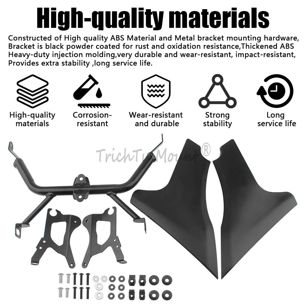 Black Side Fairing Panel +Metal Bracket For Harley Road Glide CVO Limited 23-Up