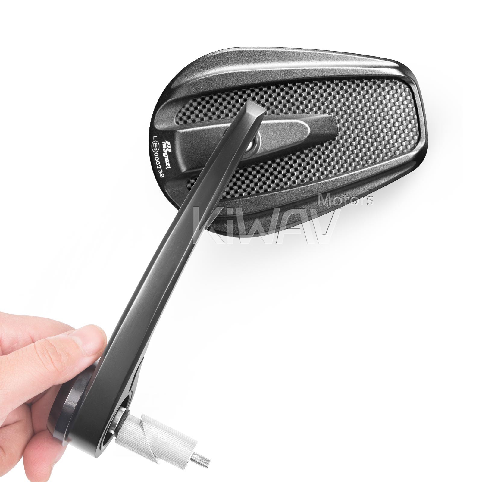 Bar end mirrors slim MAMBA tapered real carbon fiber glossy for most Harley bike