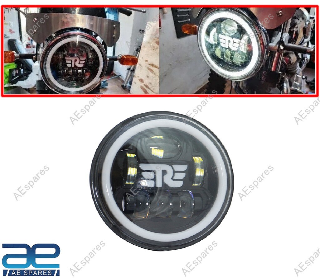 7” LED Headlight For Royal Enfield Interceptor Continental GT650 Meteor 350 @RE