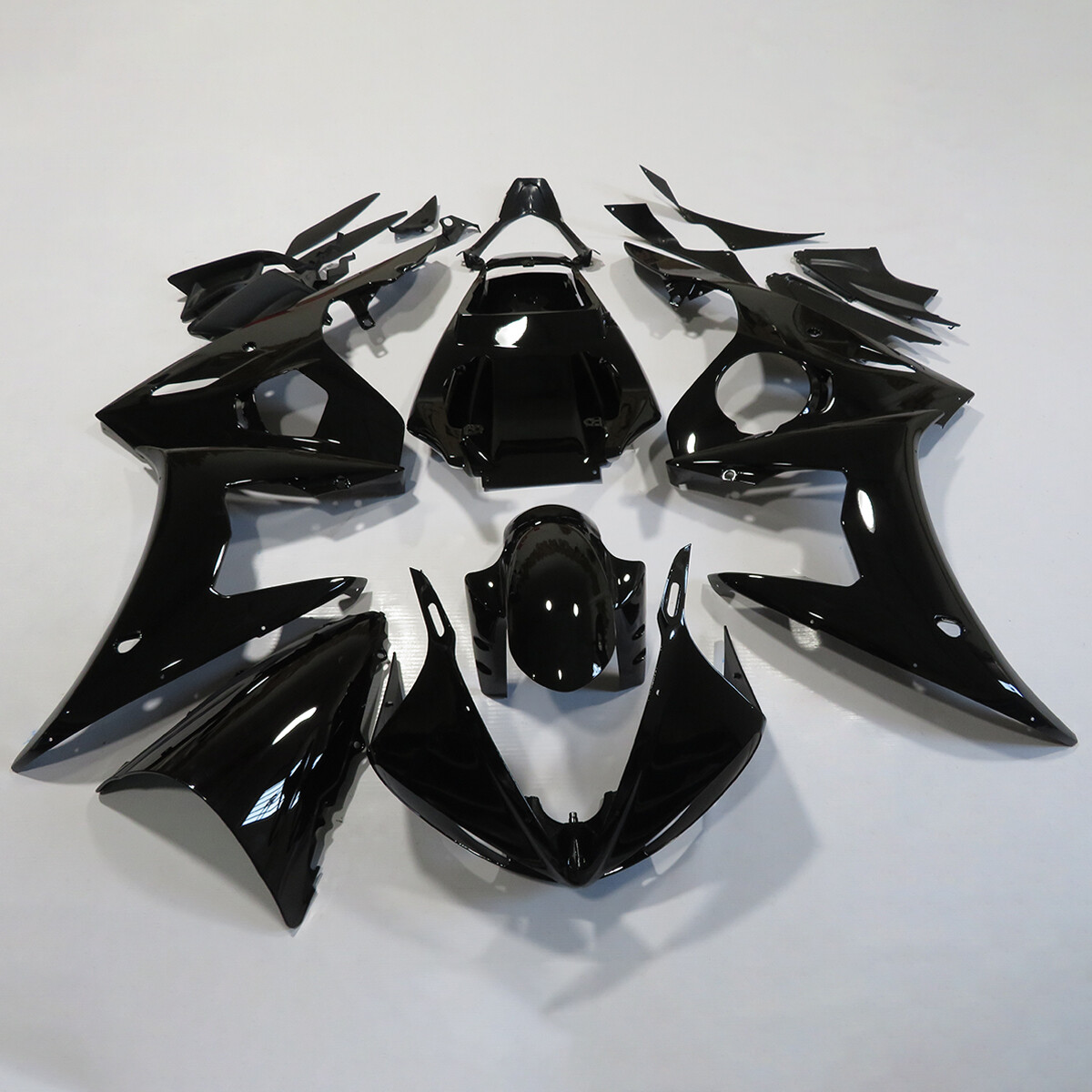 Glossy Black Fairing Kit Fit for Yamaha YZF R6 2005 ABS Injection BodyWork Set