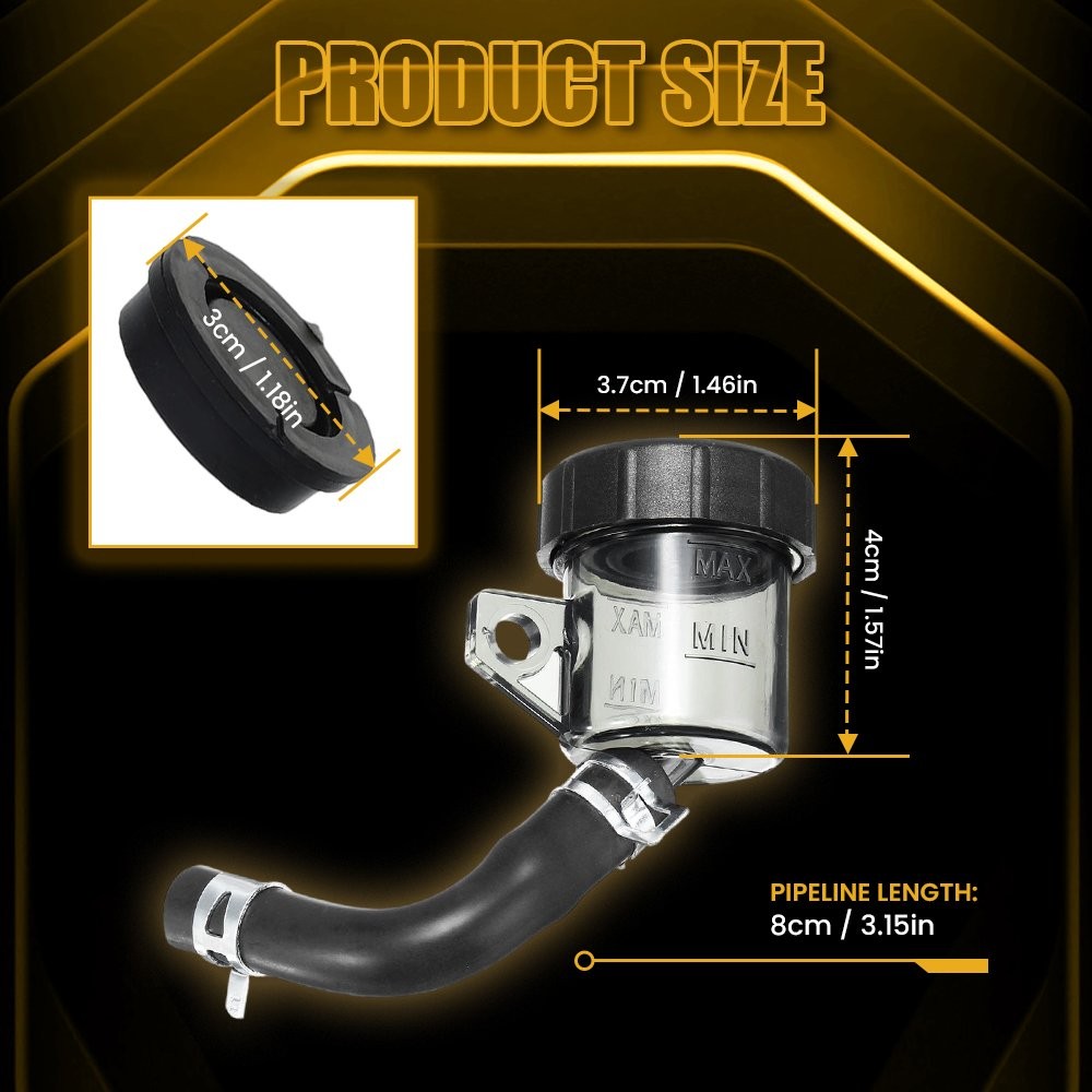 For Yamaha YZF R1 R3 YZF R6 R25 Rear Brake Fluid Reservoir Clutch Tank Oil Cup A