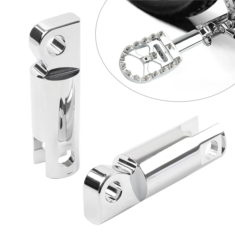 Pair Male Mount Foot Peg Extensions For Harley Sportster Softail Dyna Chrome