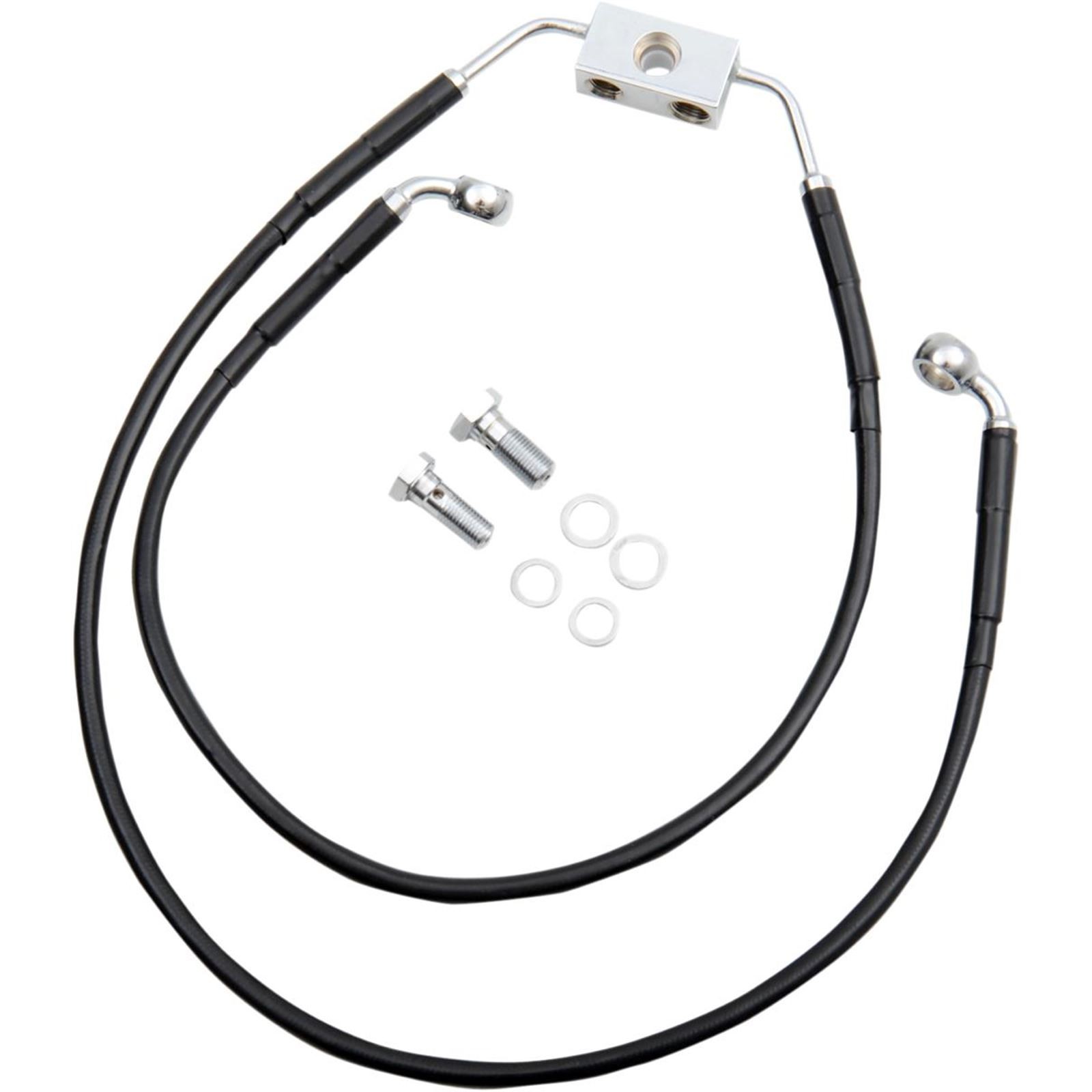 Drag Specialties +10″ Brake Line – Front – Black Vinyl – 12-17FXDWG 1741-3844