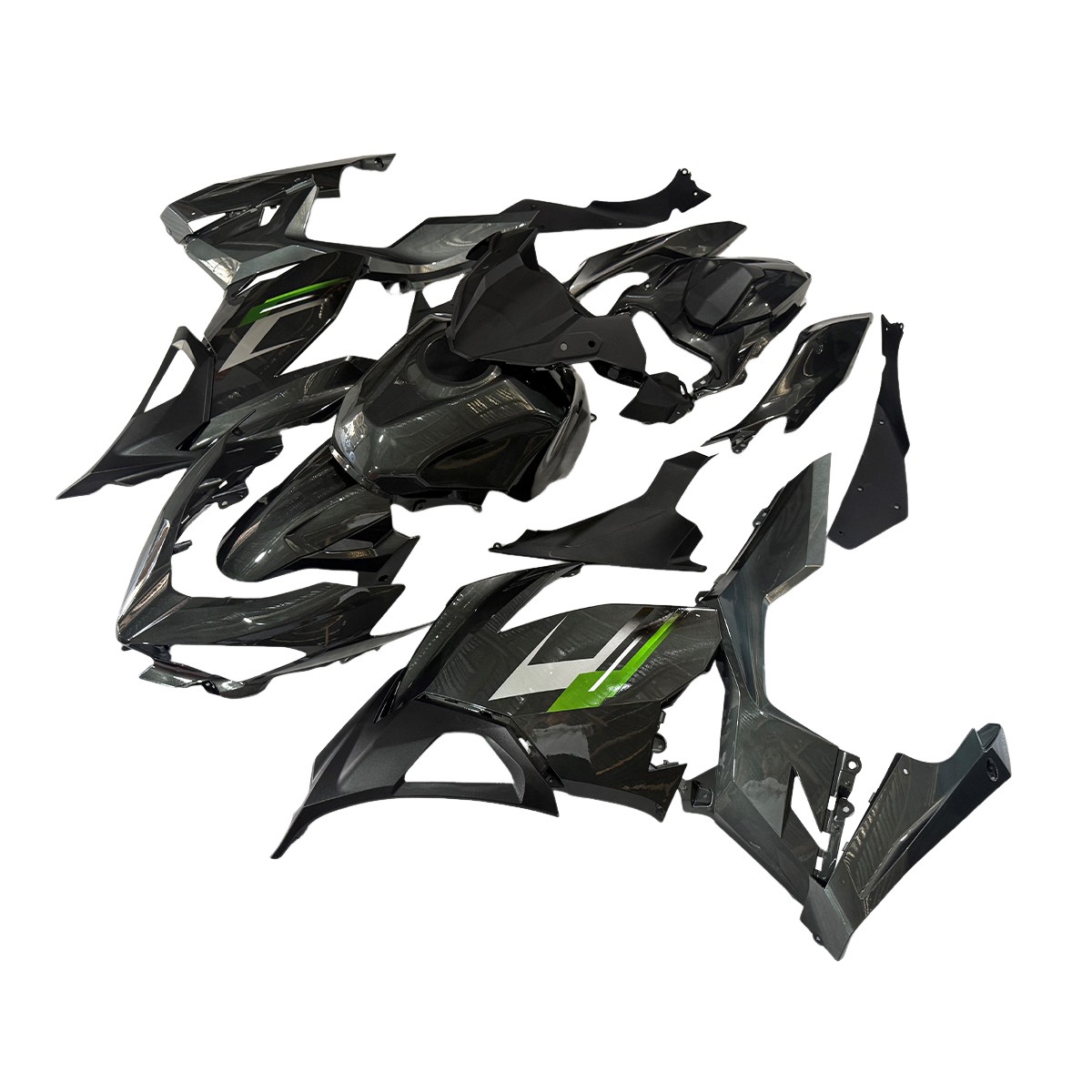 Bodywork For Kawasaki Ninja 400 2018-2023 ABS Fairings Iron Gray Green Body Kits