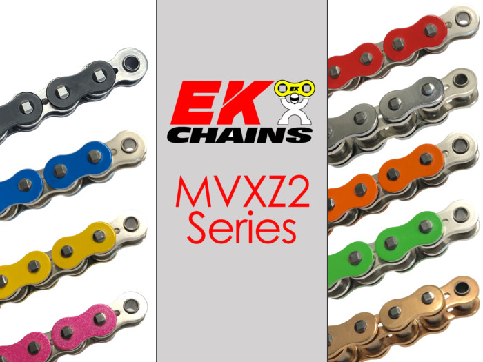 EK MVXZ2-520 MOTORCYCLE HIGH PERFORMANCE CHAIN – 120 LINKS TENSILE 9,000 lbs