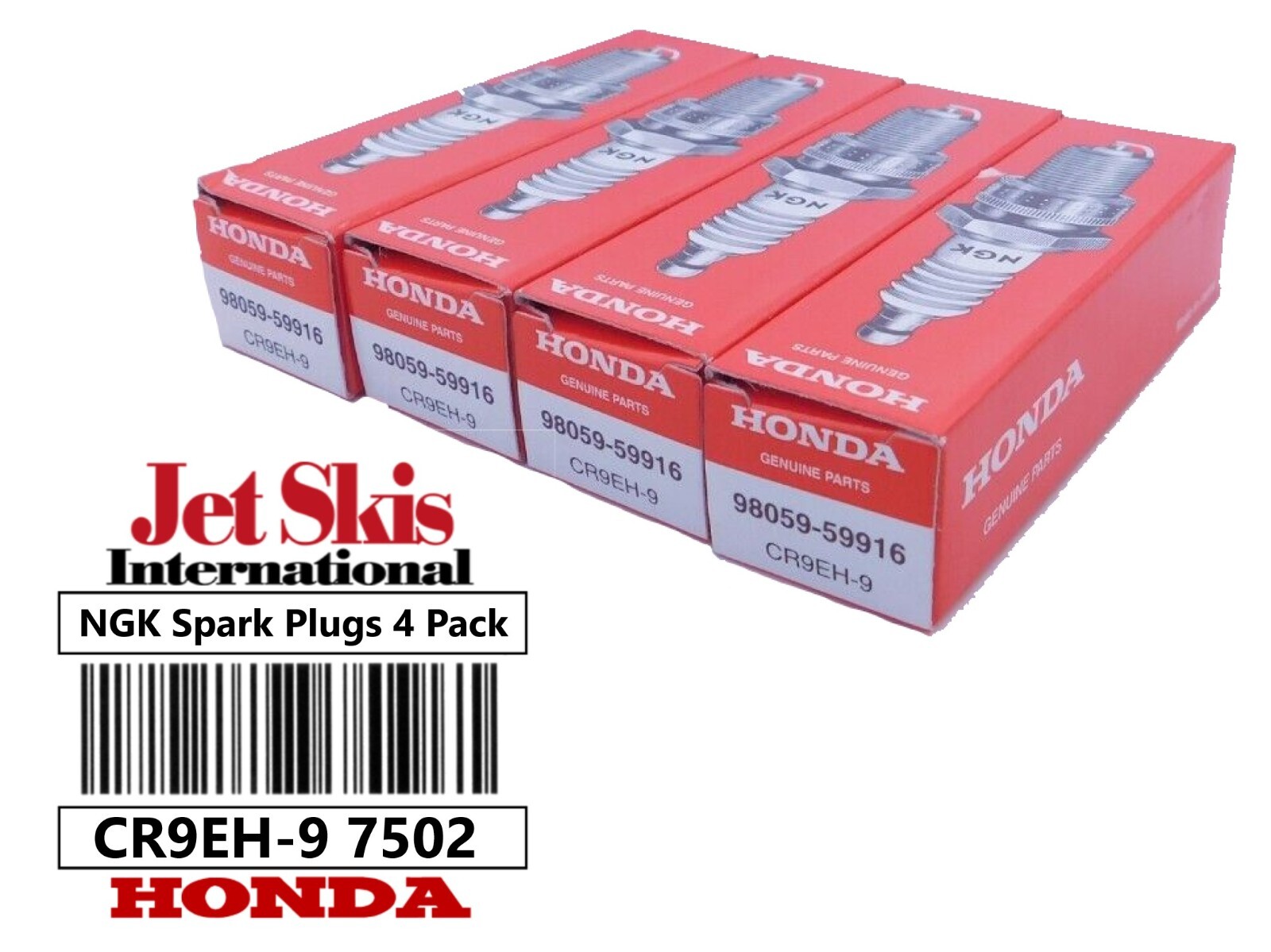 Genuine Honda NGK Spark Plug Set of 4 CR9EH-9 7502 ST CBR 600 900 CB ST 1300 XR